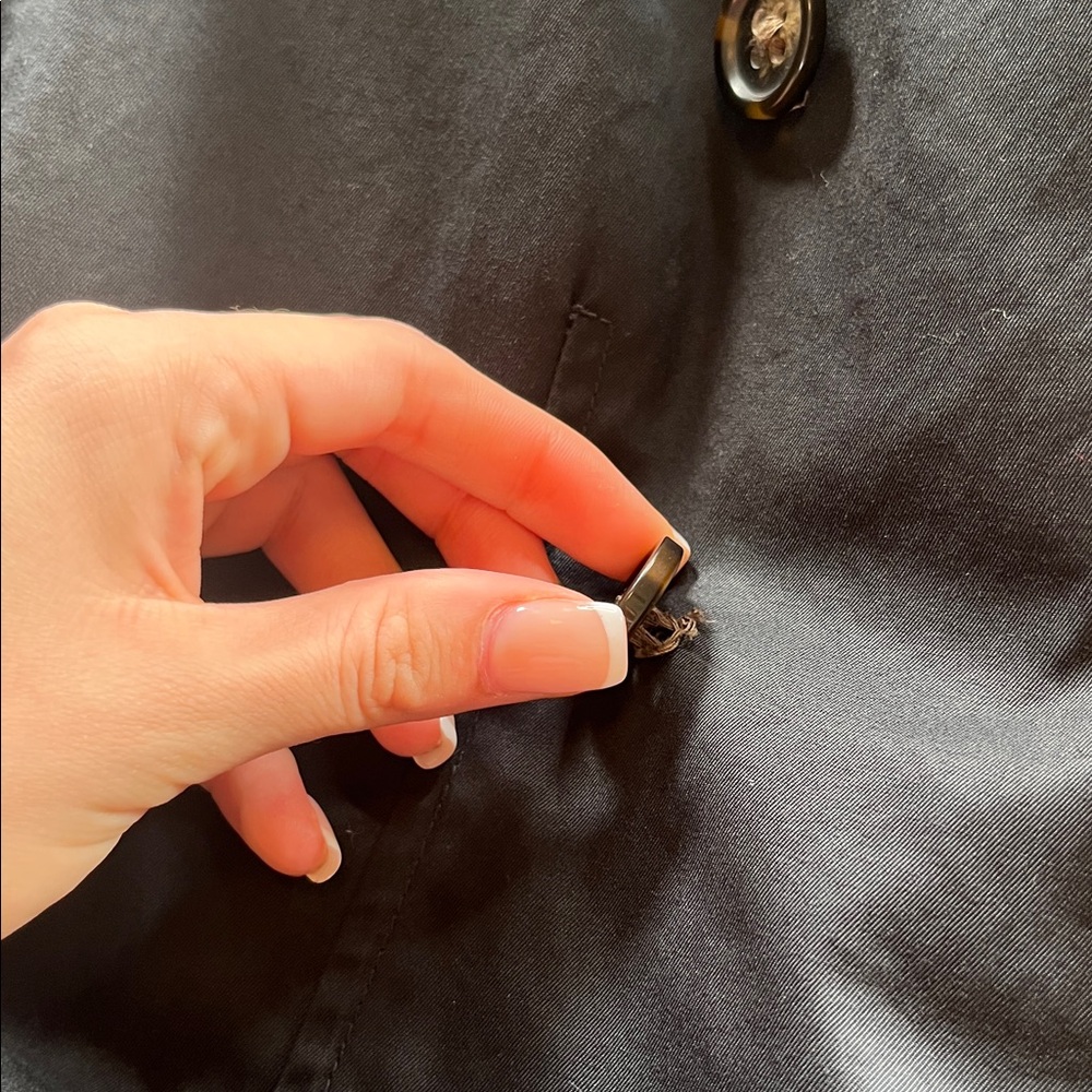 banana republic black belted trench coat XS quiet luxury old money fall capsule - Picture 14 of 14
